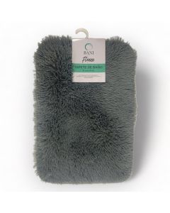 Tapete de baño Fleece Gris Oxford Sólido