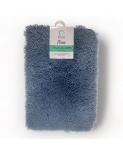 Tapete de baño Fleece Azul Sólido