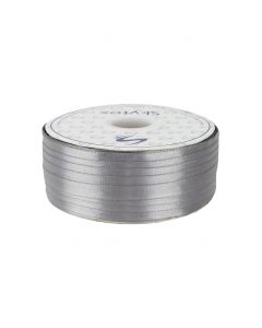 Listón Satinado Liso Plata #1