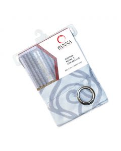 Cortina Decorativa Royal II Moderno Gris Perla