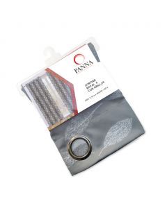 Cortina Decorativa Royal II Hojas Gris Perla