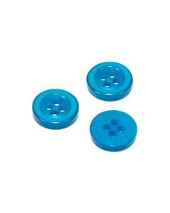 Botón Para Costura Y Manualidades Azul Turquesa #18 11 mm Mod.5070