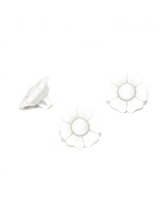 Botón de Flor Blanco #24
