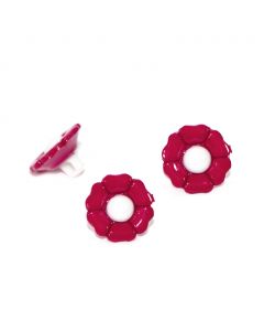 Botón de Flor Rojo #24