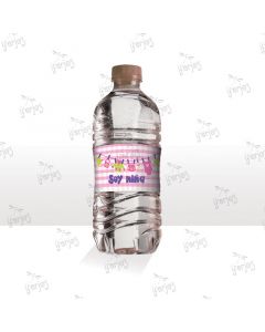 Etiqueta Agua Soy Niña Tendedero Rosa