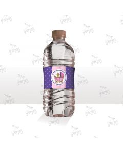 Etiqueta Agua Soy Niña Oso Carriola Rosa