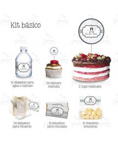 Kit Mesa De Dulces Boda Gris