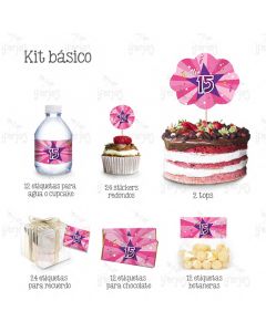 Kit Mesa De Dulces Xv Años Rosa