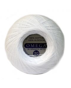 Hilo Crochet #20 color Blanco Caja de 12 pzs