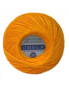 Hilo Crochet #20 color Amarillo Mango Caja de 12 pzs