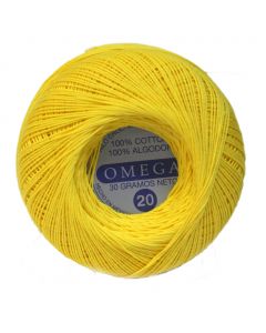 Hilo Crochet #20 color Amarillo Canario Caja de 12 pzs