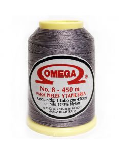 Hilo Nylon #8 color Gris Medio Paquete de 12 pzs