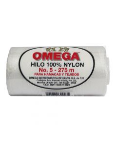 Hilo Nylon #5 color Blanco Paquete de 6 pzs