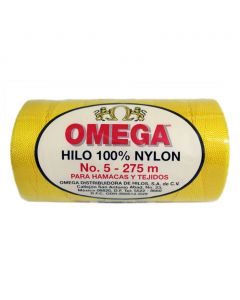 Hilo Nylon #5 color Amarillo Oro Paquete de 6 pzs