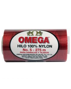 Hilo Nylon #5 color Rojo Intenso Paquete de 6 pzs