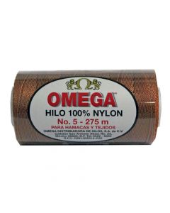 Hilo Nylon #5 color Café Claro Paquete de 6 pzs