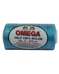 Hilo Nylon #5 color Azul Turquesa Paquete de 6 pzs