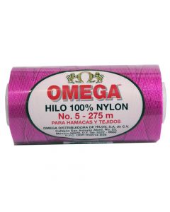 Hilo Nylon #5 color Rosa Mexicano Paquete de 6 pzs