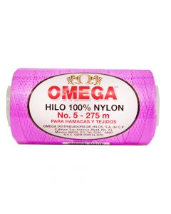 Hilo Nylon #5 color Rosa Flourecente Paquete de 6 pzs