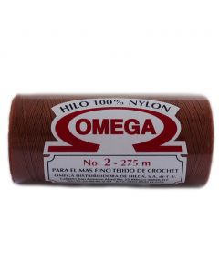 Hilo Nylon #2 color Café Claro Paq. con 12 pzs