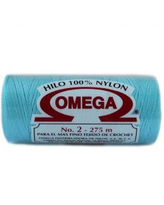 Hilo Nylon #2 color Azul Aqua Paq. con 12 pzs