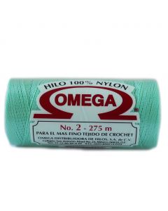 Hilo Nylon #2 color Verde Aqua Paq. con 12 pzs