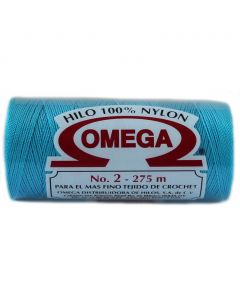 Hilo Nylon #2 color Azul Turquesa Paq. con 12 pzs