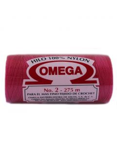 Hilo Nylon #2 color Rosa Mexicano Paq. con 12 pzs