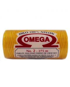 Hilo Nylon #2 Matizado color Amarillo paquete de 12 pzs