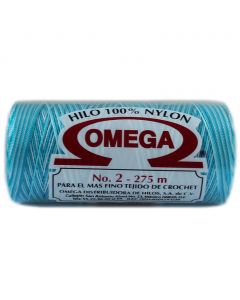 Hilo Nylon #2 Matizado color Turquesa paquete de 12 pzs