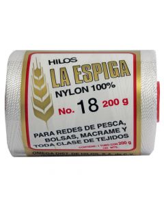 Hilo Nylon #9 color Blanco Paquete de 4 pzs