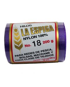 Hilo Nylon #9 color Morado Paquete de 4 pzs