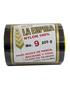 Hilo Nylon #9 color Negro Paquete de 4 pzs