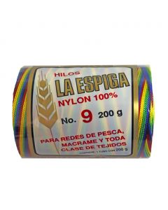 Hilo Nylon #9 color Matizado Multicolor Paquete de 4 pzs