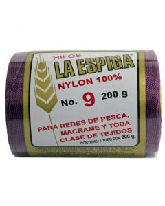 Hilo Nylon #9 color Uva Paquete de 4 pzs