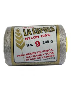 Hilo Nylon #9 color Gris Paquete de 4 pzs