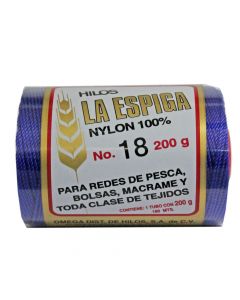 Hilo Nylon #18 color Azul Rey Paquete de 4 pzs