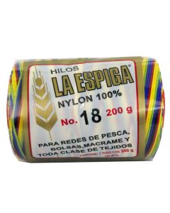 Hilo Nylon #18 color Matizado Multicolor Paquete de 4 pzs