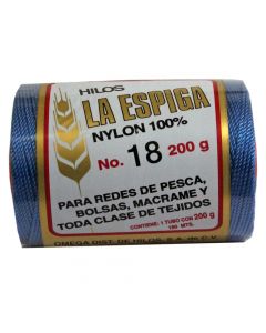 Hilo Nylon #18 color Azul Cobalto Paquete de 4 pzs