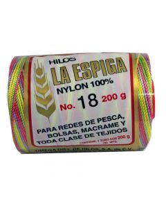 Hilo Nylon #18 color Matizado Confetti Paquete de 4 pzs