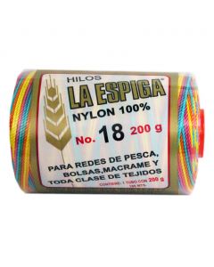 Hilo Nylon #18 color Matizado Festin Paquete de 4 pzs