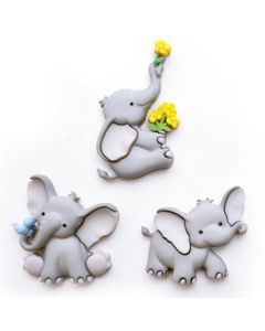 Botones Decorativos Elefantes con Suerte