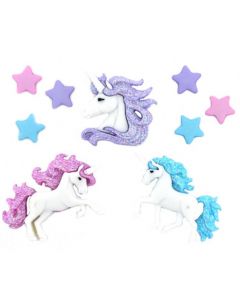 Botones Decorativos Unicornios Magicos