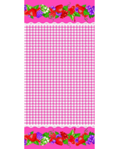 Cortina Tergal Zurich Fresas Rosa Fiusha
