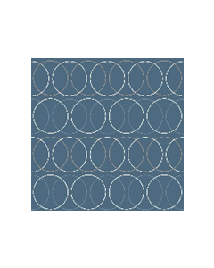 Acolchado Capitonado Zara Circulo Azul Marino